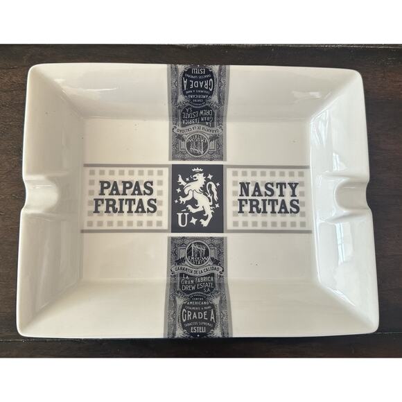 Drew Estate Papas Fritas/Nasty Fritas Ceramic Ashtray New In Box - Picture 3 of 4